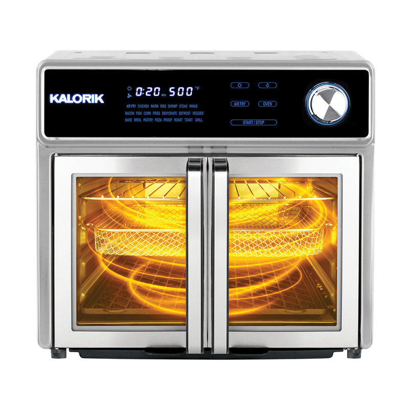 Kalorik MAXX 26 Quart Digital Air Fryer Oven Grill Deluxe, Stainless